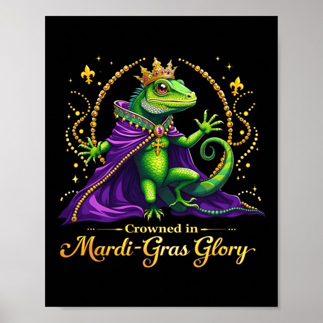 Affiche Iguana Mardi Gras 2025 Femme Lover Iguana (Devant)