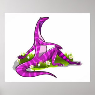 Affiche Iguanodon Montre Sa Beauté Naturelle.