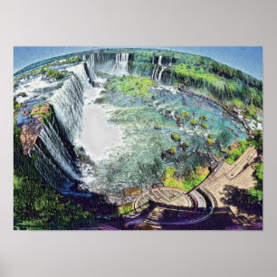 Affiche Iguazu Falls Argentine