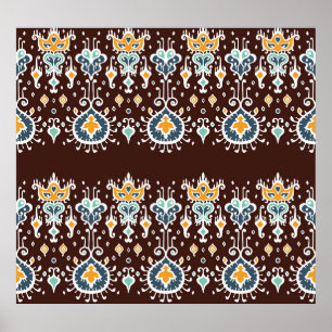 Affiche Ikat Inspiration : Élégance Orientale