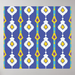 Affiche Ikat, un motif ethnique sans faille.