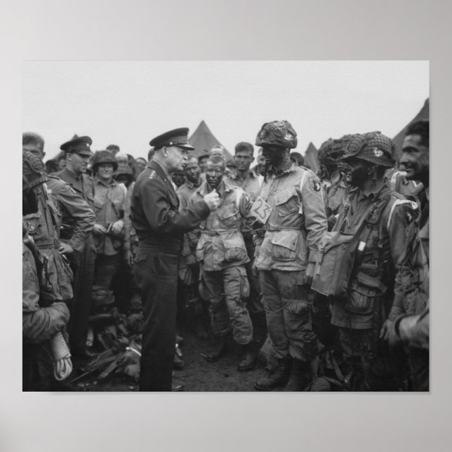 Affiche Ike Talking With Airborne On D-Day (Devant)