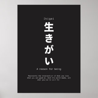 Affiche ikigai japaneses inspiration citation