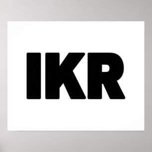 Affiche IKR Écart de texte