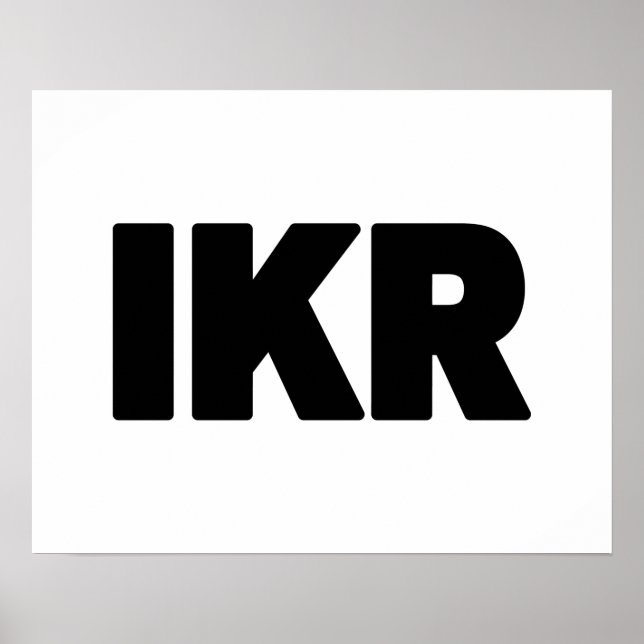 Affiche IKR | Écart de texte (Devant)