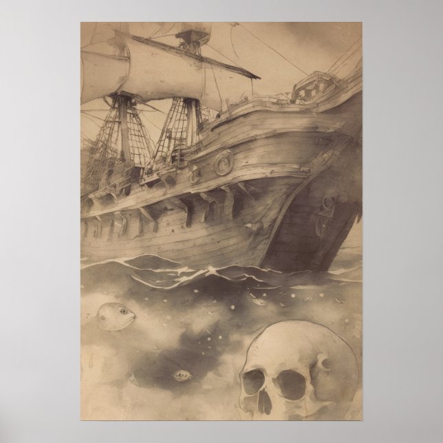 Affiche Il a oublié le navire pirate (Devant)