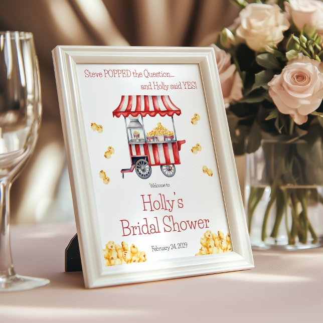 Affiche Il a posé la Question ! Bienvenue Mariage Popcorn (Créateur téléchargé)