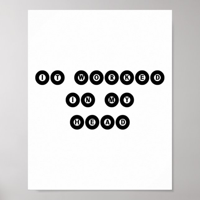 Affiche Il A Travaillé Dans Ma Tête - Billard Pool Player  (Devant)