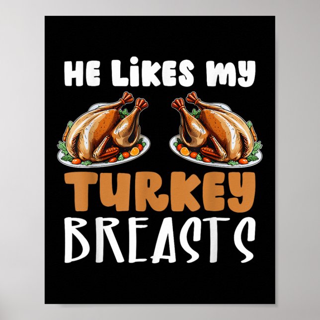 Affiche Il Aime Ma Turquie Poitrine Couple Correspondant M (Devant)