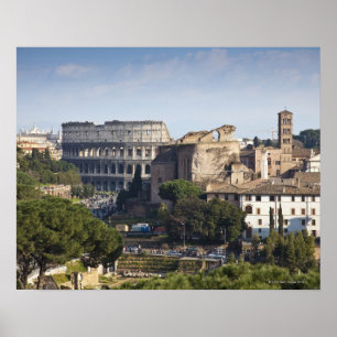 Affiche il Colosseum ou Colisé romain, à l'origine