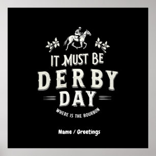 Affiche Il Doit Être Derby Day Nice Casquette Où Bourbon