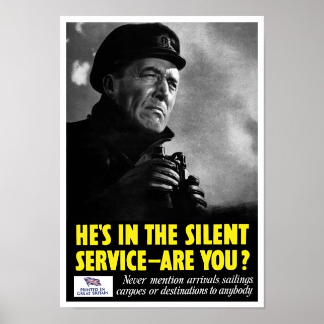 Affiche Il est dans le service silencieux - n'est-ce pas ? (Devant)