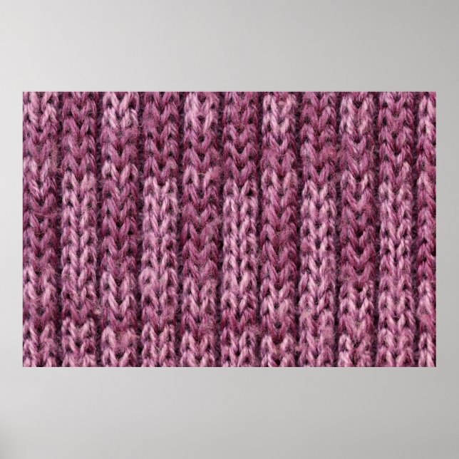 Affiche Il est de texture tricot violet pour motif et dos (Devant)
