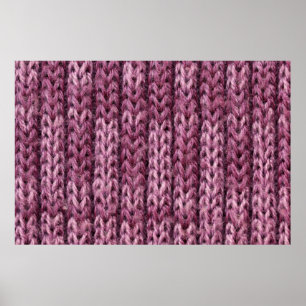 Affiche Il est de texture tricot violet pour motif et dos