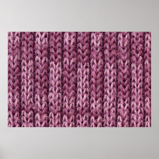 Affiche Il est de texture tricot violet pour motif et dos (Devant)