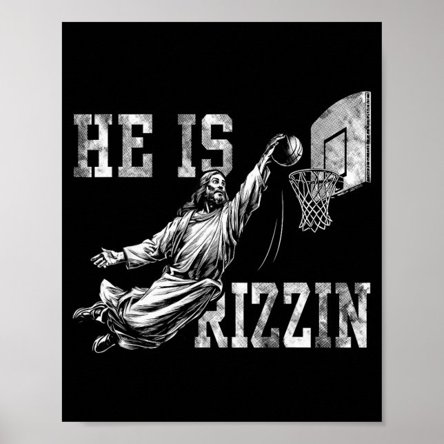 Affiche Il est drôle Christian Basketball Meme Pâques (Devant)