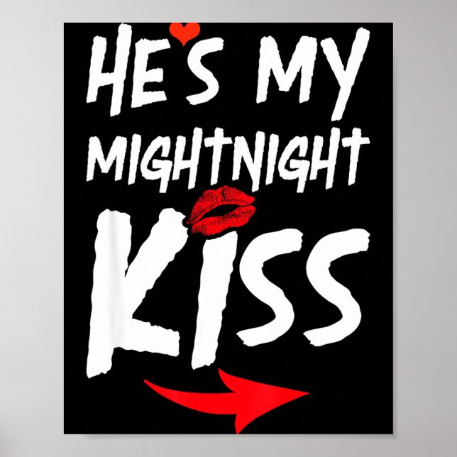 Affiche Il est mon baiser de minuit Bonne année drôle asso (Devant)
