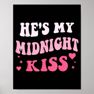 Affiche Il est mon baiser de minuit disant couple romantiq