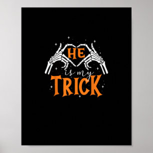 Affiche Il Est Mon Coeur Trick Skeleton Couple Main Happy