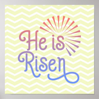 Affiche Il est ressuscité Christian Easter Retro
