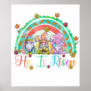 Affiche il est ressuscité gnome, rétro, vintage