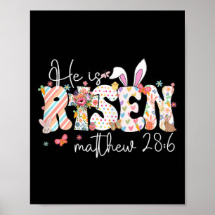 Affiche Il Est Ressuscité Jésus Chrétien Joyeuse Fête De P