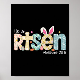 Affiche Il Est Ressuscité Jésus Chrétien Joyeuse Fête De P