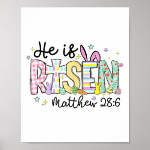 Affiche Il Est Ressuscité Jésus Chrétien Joyeuses Pâques F