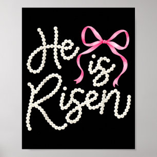 Affiche Il est ressuscité Jésus chrétien joyeuses pâques f