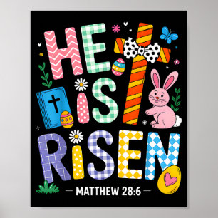Affiche Il Est Ressuscité Jésus Chrétien Joyeuses Pâques F