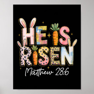 Affiche Il Est Ressuscité Jésus Chrétien Joyuses Paques En