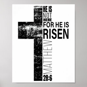 Affiche Il Est Ressuscité Papa Chrétien Pâques Verset Bibl