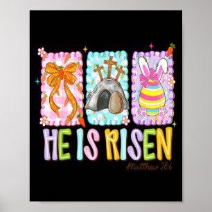 Affiche Il est ressuscité preppy pâques christianisme jésu