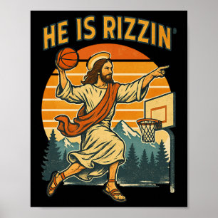 Affiche Il Est Ressuscité Rizzin Pâques Foi Chrétienne Jés