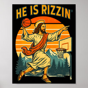 Affiche Il est ressuscité rizzin pâques foi chrétienne jés