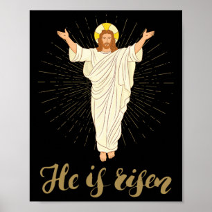 Affiche Il est ressuscité Rizzin' Pâques Jésus foi chrétie