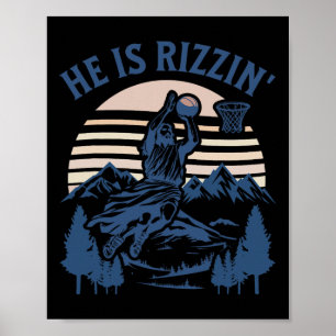 Affiche Il Est Ressuscité Rizzin' Pâques Jésus Foi Chrétie