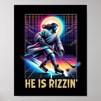 Affiche Il est Rizzin Christian amateur de hockey sur glac