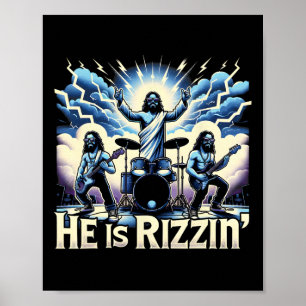 Affiche Il est Rizzin' Christian Bynd Jésus a Rizzen Happ