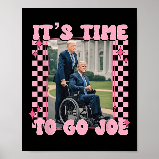 Affiche Il est temps d'aller Joe Funny Trump 2024 (Devant)