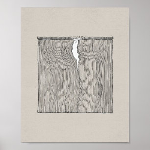 Affiche Il Est Terminé - Matthieu 27:51 Bible Mur Art