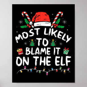 Affiche Il Est Très Probable Que La Famille Elf Père Noël 
