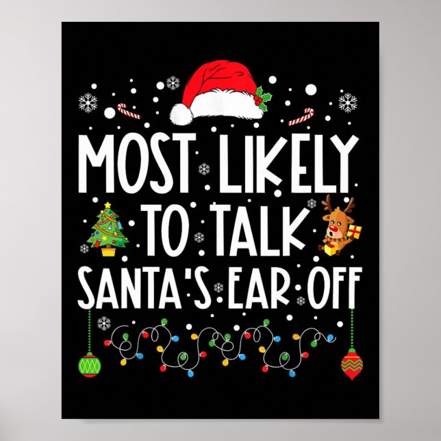 Affiche Il Est Très Probable Que Père Noël Parle De Noël F (Devant)