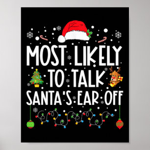 Affiche Il Est Très Probable Que Père Noël Parle De Noël F
