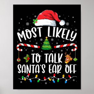 Affiche Il Est Très Probable Que Père Noël Parle De Noël F