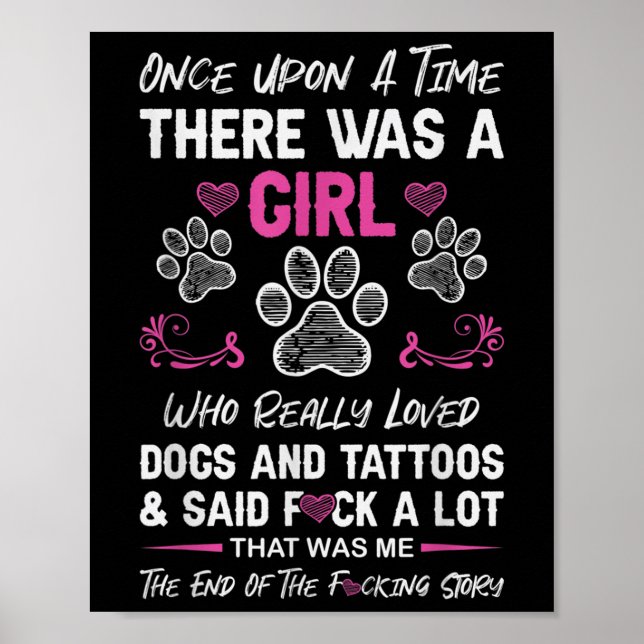 Affiche Il Était Une Fille Et Un Chien Tatouage (Devant)