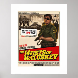 Affiche Il était une fois à hollywood 14 poings de Mclusk