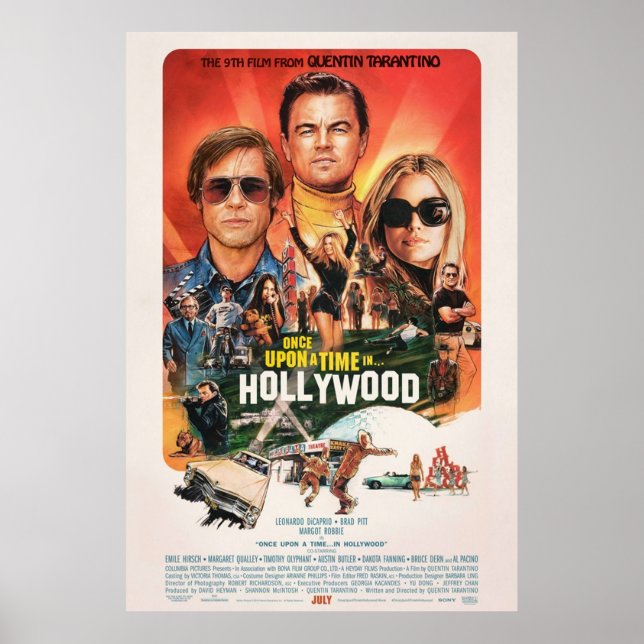 Affiche Il était une fois à Hollywood HD (Devant)