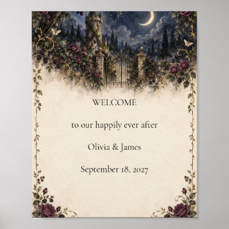 Affiche Il était une fois une tour de mariage sous la lune
