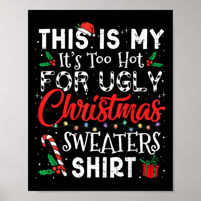 Affiche Il Fait Trop Chaud Pour Les Gros Chandails De Noël (Devant)